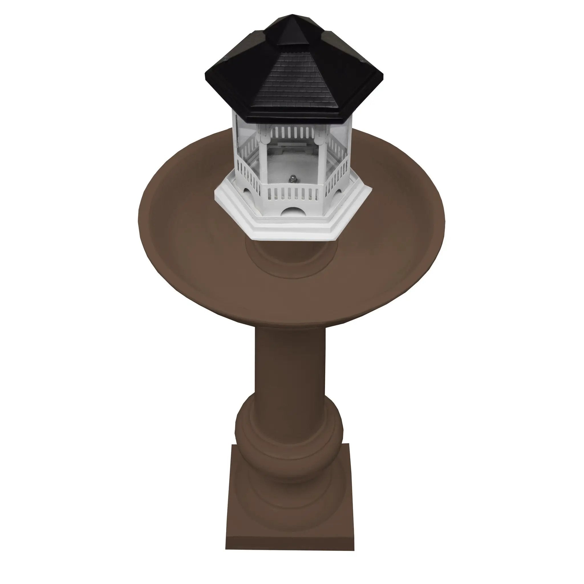 Modern Round Cast Aluminum Metal 40-in Bird Bath and Bird Feeder Combo by Sharicks