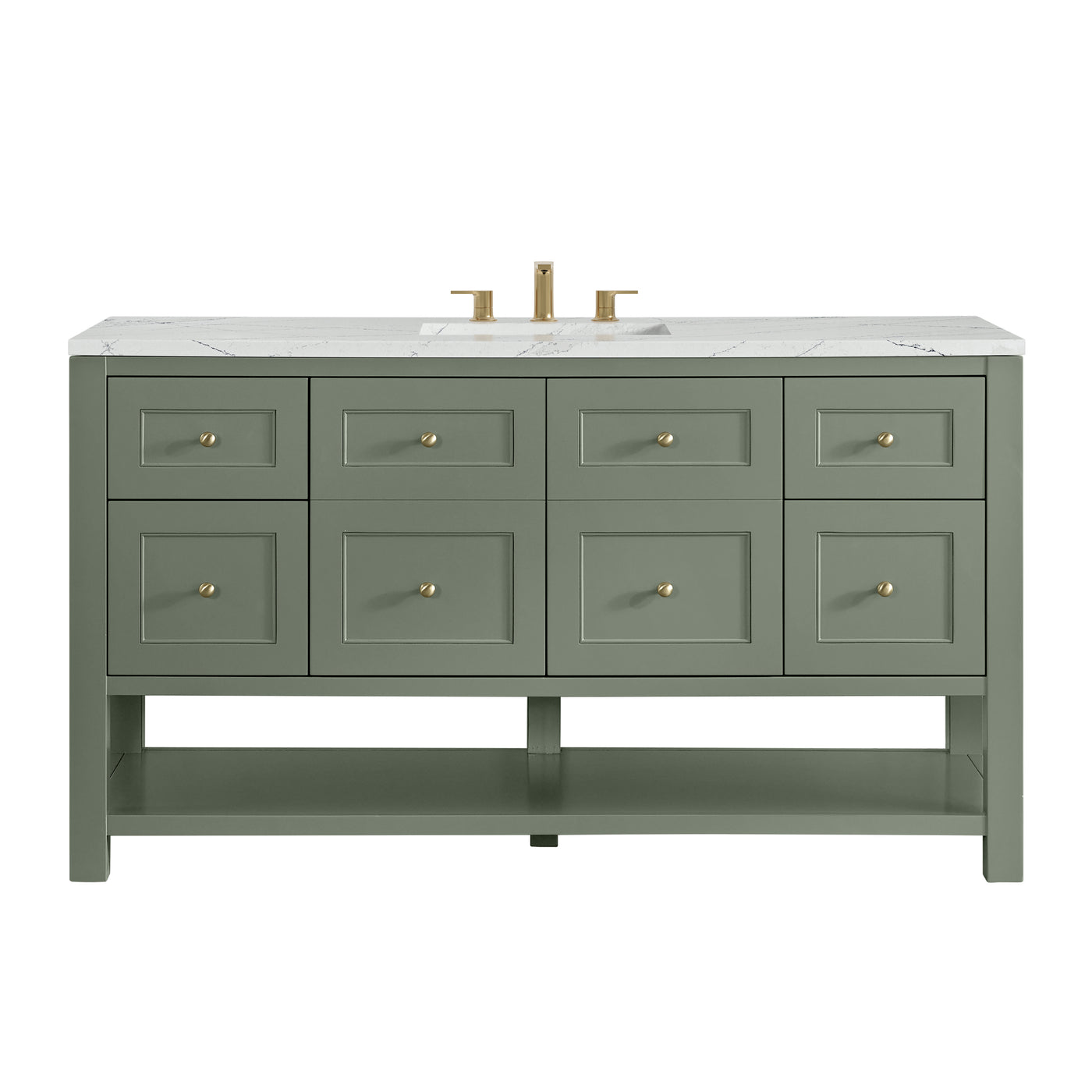 James Martin Breckenridge 60" Single Bathroom Vanity, Smokey Celadon, view 35