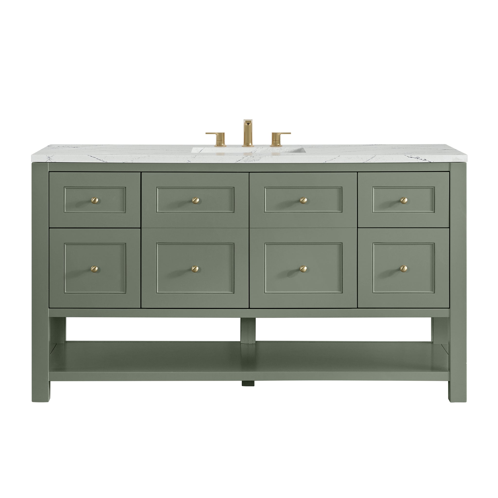 James Martin Breckenridge 60" Single Bathroom Vanity, Smokey Celadon, view 35