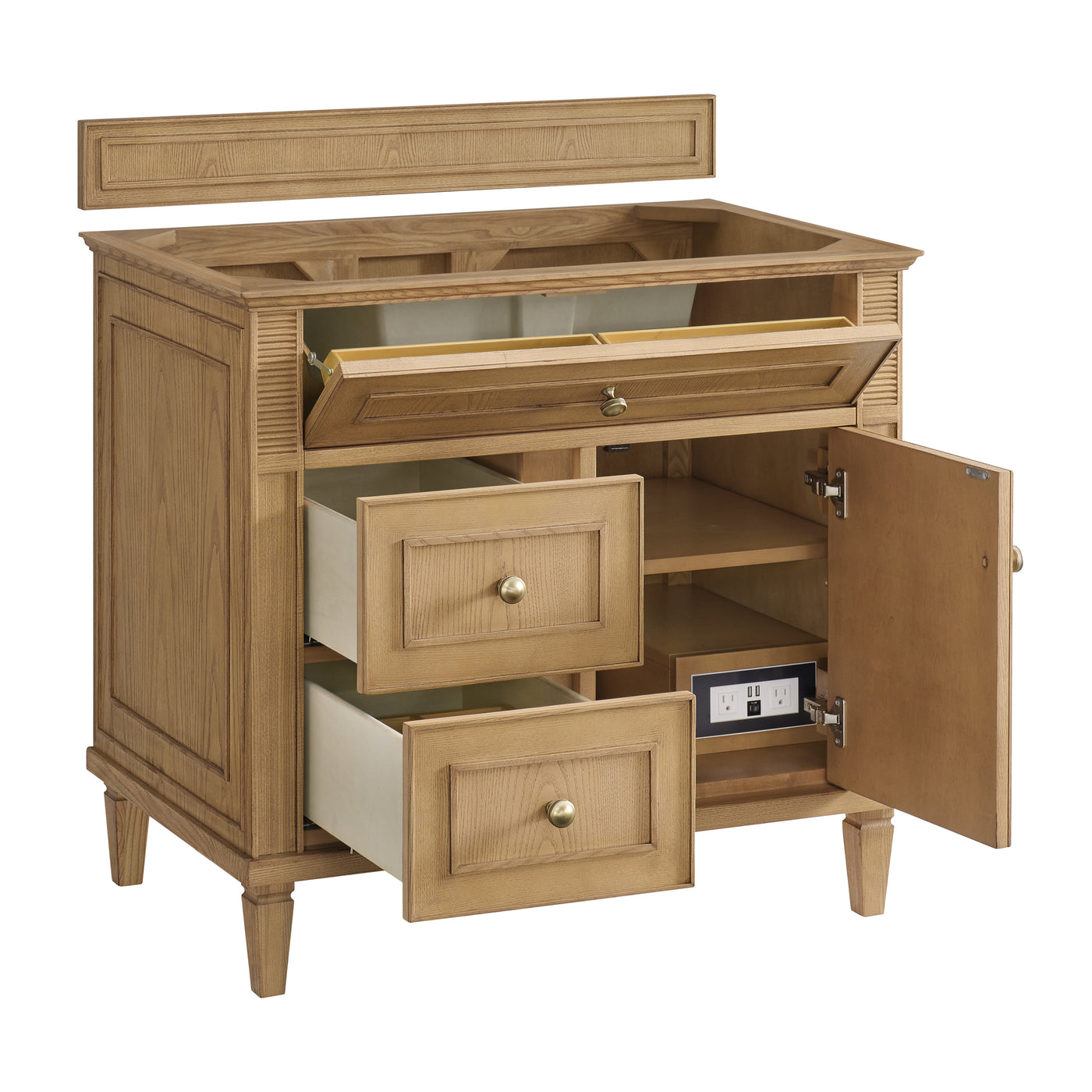 James Martin Lorelai 36" Single Bathroom Vanity, Light Natural Oak, view 16