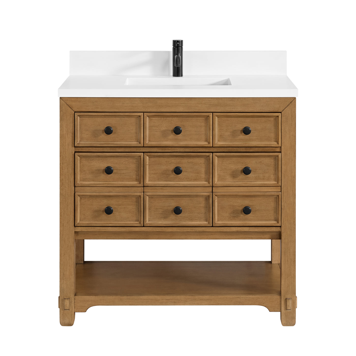 James Martin Malibu 36" Single Bathroom Vanity, Amber Birch, view 40
