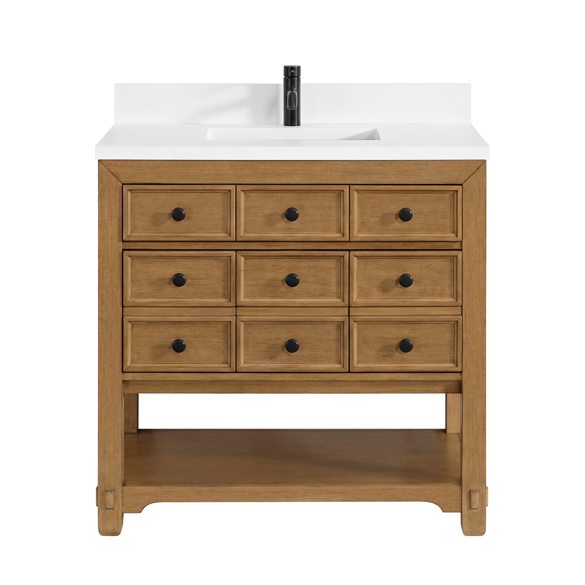 James Martin Malibu 36" Single Bathroom Vanity, Amber Birch, view 40