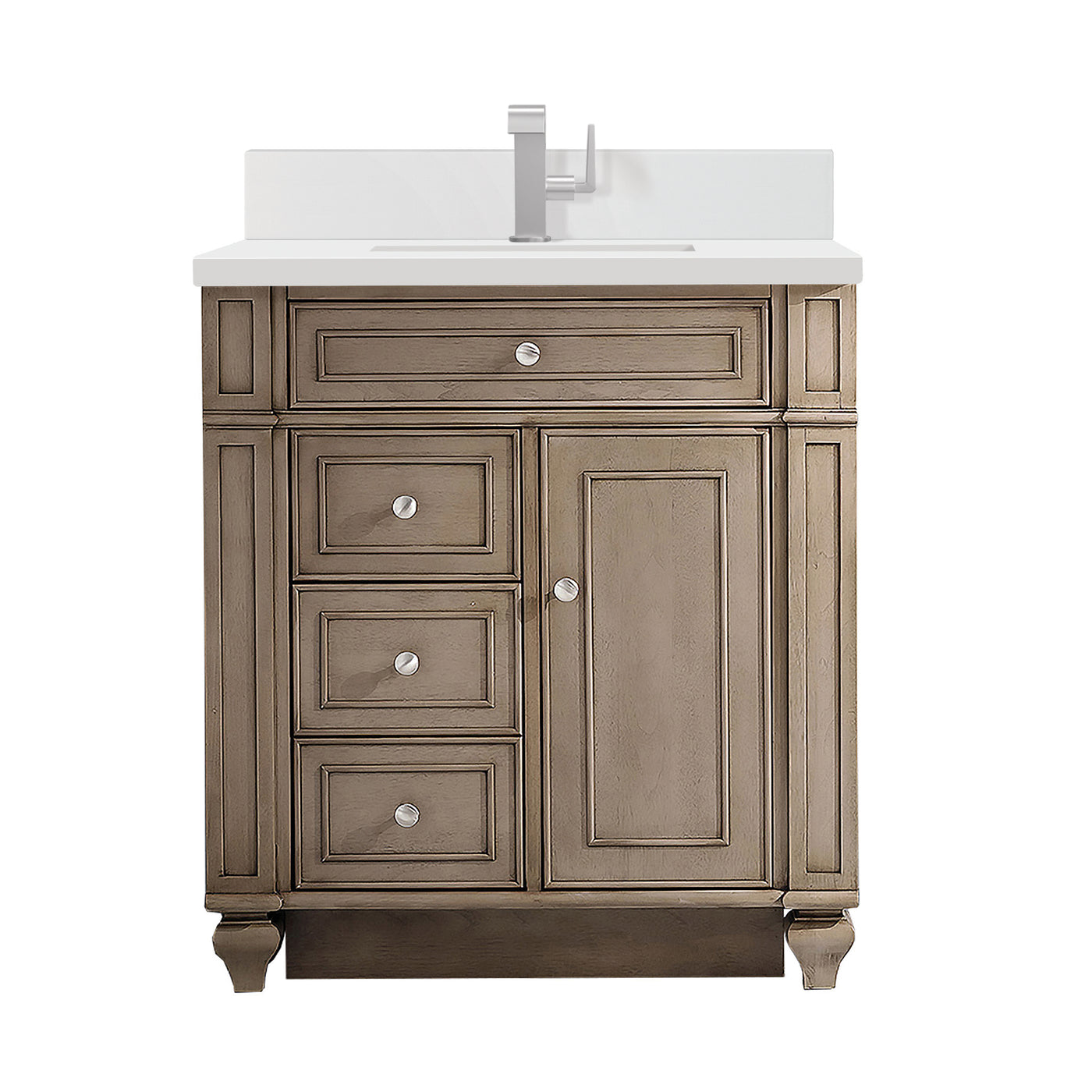 James Martin Bristol 30" Single Bathroom Vanity, Whitewashed Walnut, view 26