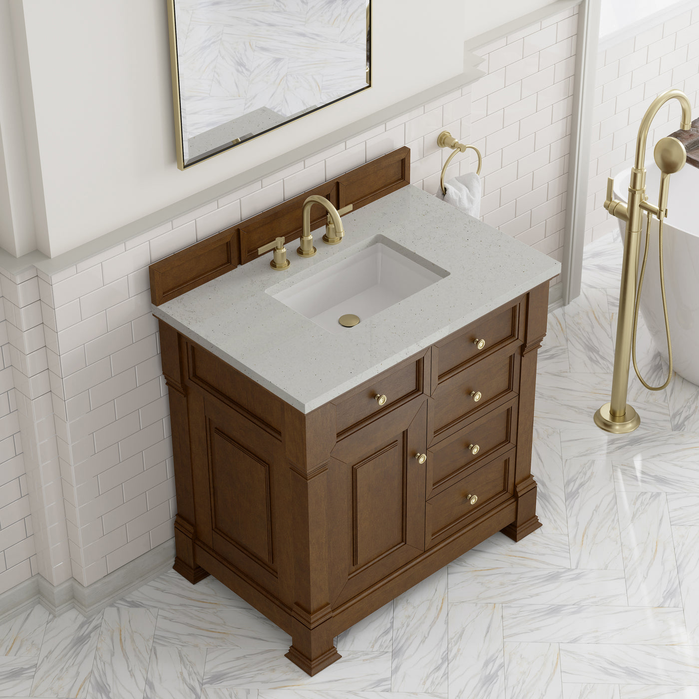 James Martin Brookfield 36" Single Bathroom Vanity, Honey Oak, view 21