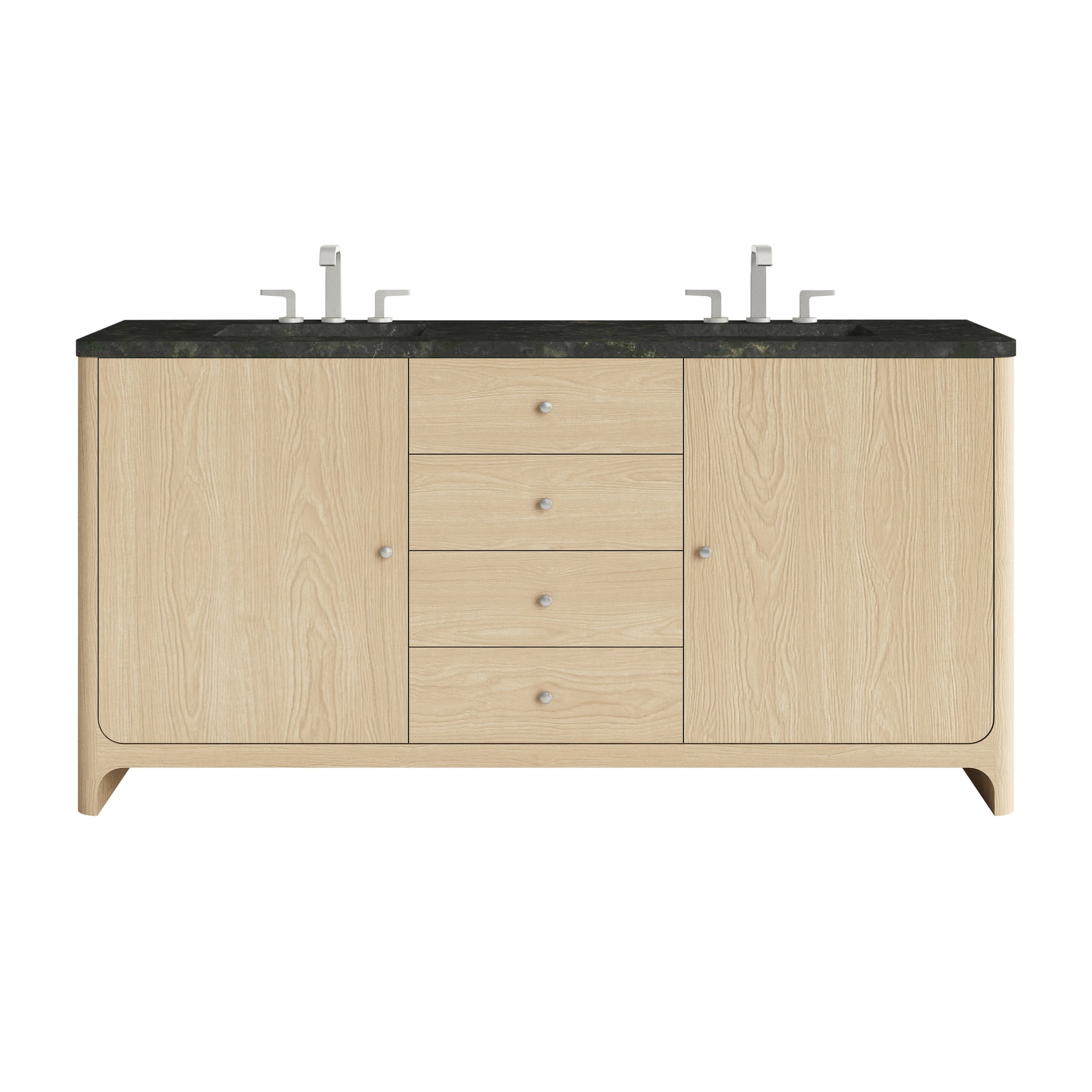 James Martin Gracyn 72" Double Bathroom Vanity, Coastal Driftwood with Phantome countertop
