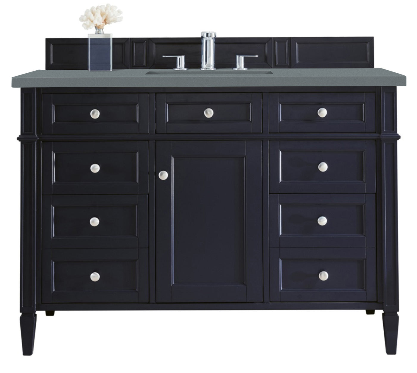 James Martin Brittany 48" Single Bathroom Vanity, Victory Blue with Cala Blue countertop
