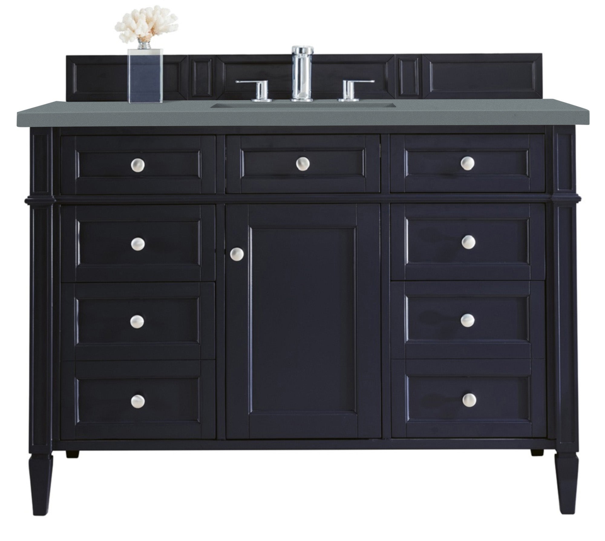 James Martin Brittany 48" Single Bathroom Vanity, Victory Blue with Cala Blue countertop