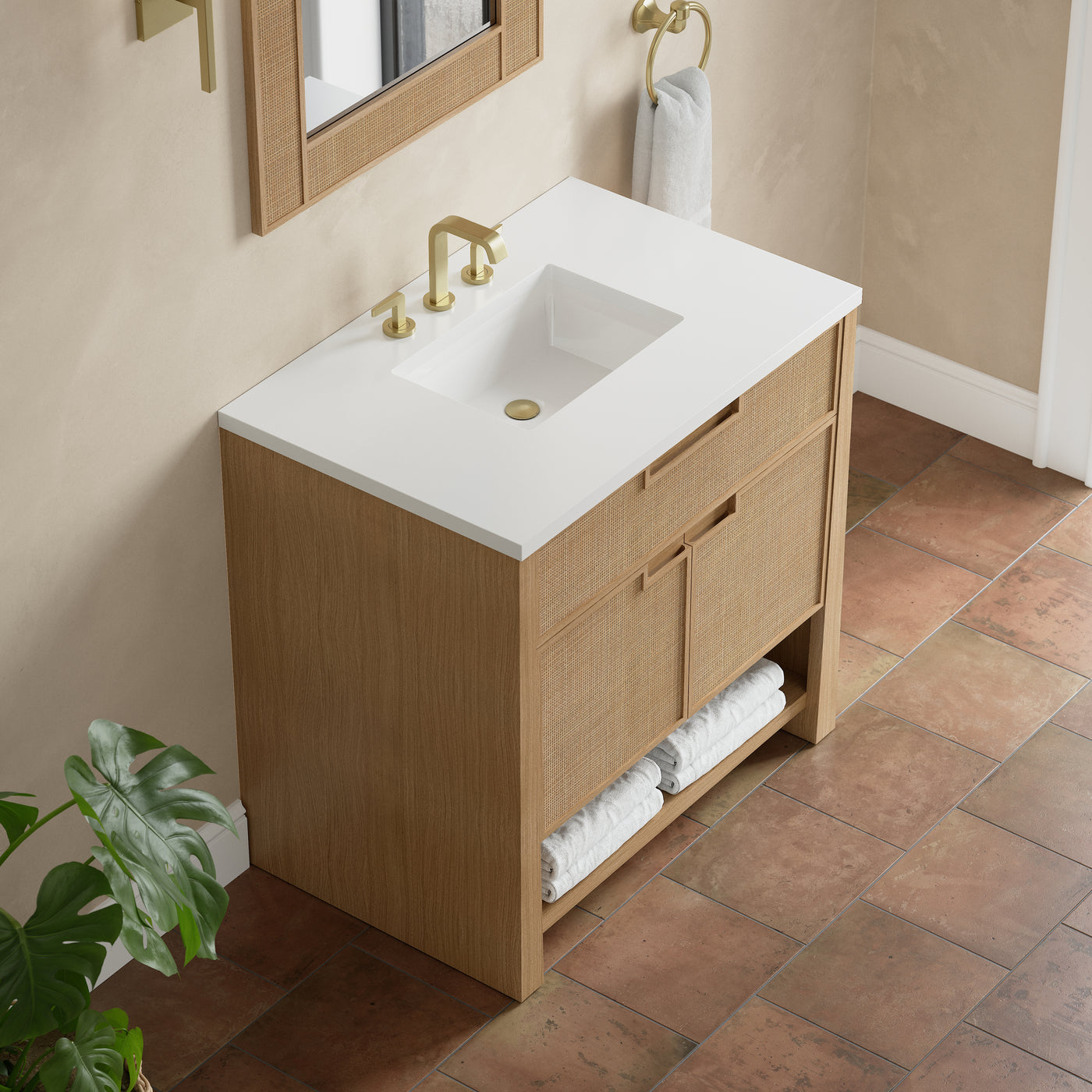 James Martin Solene 36" Single Bathroom Vanity, Seaside Oak, view 30