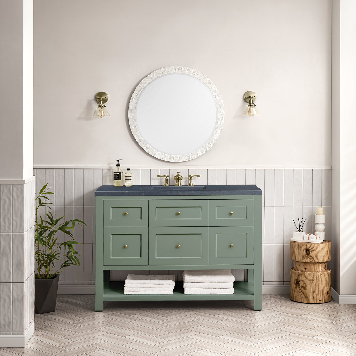 James Martin Breckenridge 48" Single Bathroom Vanity, Smokey Celadon, view 29