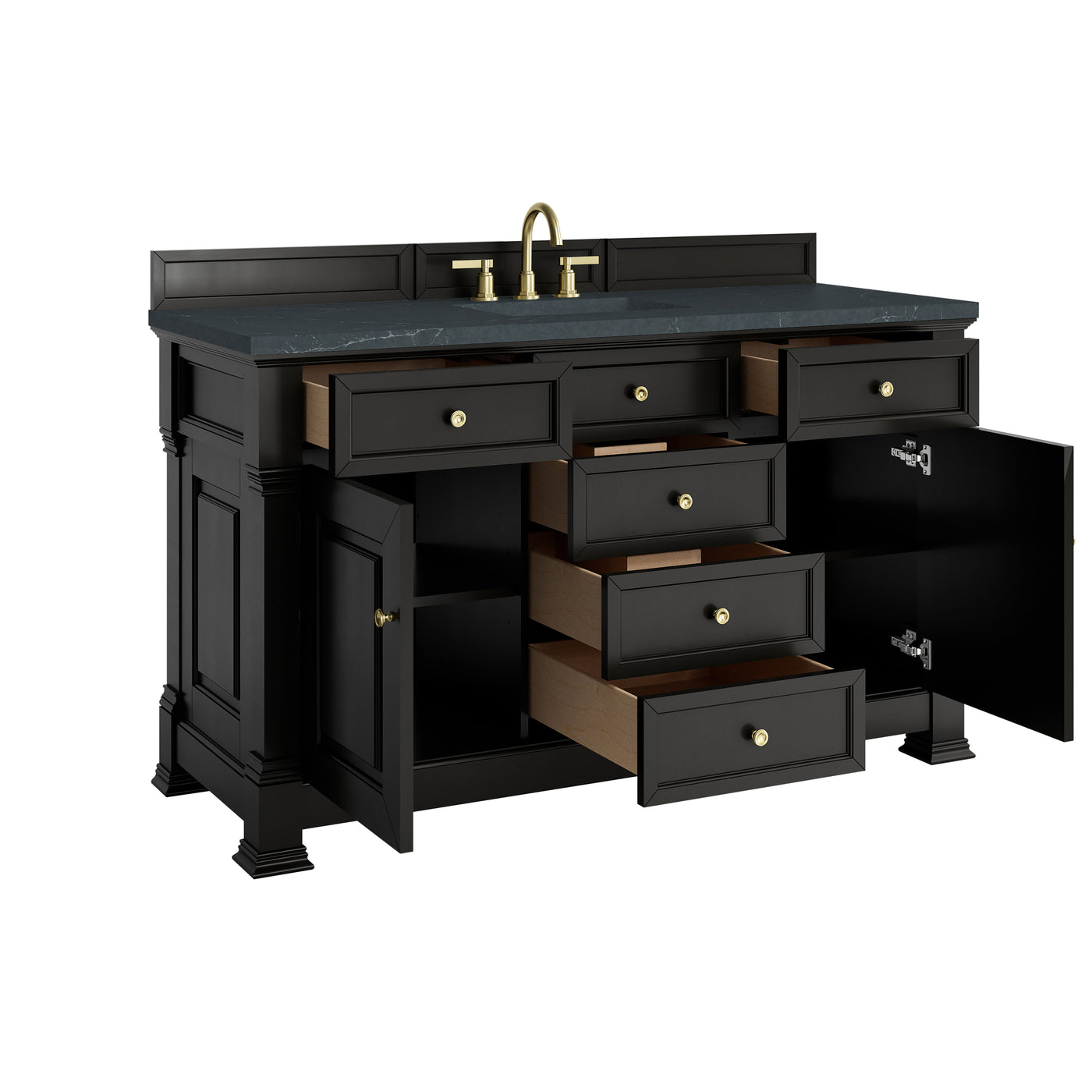 James Martin Brookfield 60" Single Bathroom Vanity, Black Onyx, view 30