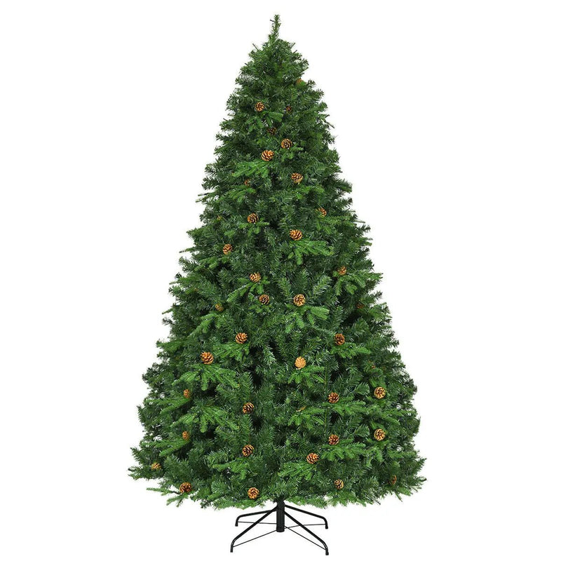 7.5 ft Artificial Christmas Tree with LED Lights and Pine Cones by DirectDeals