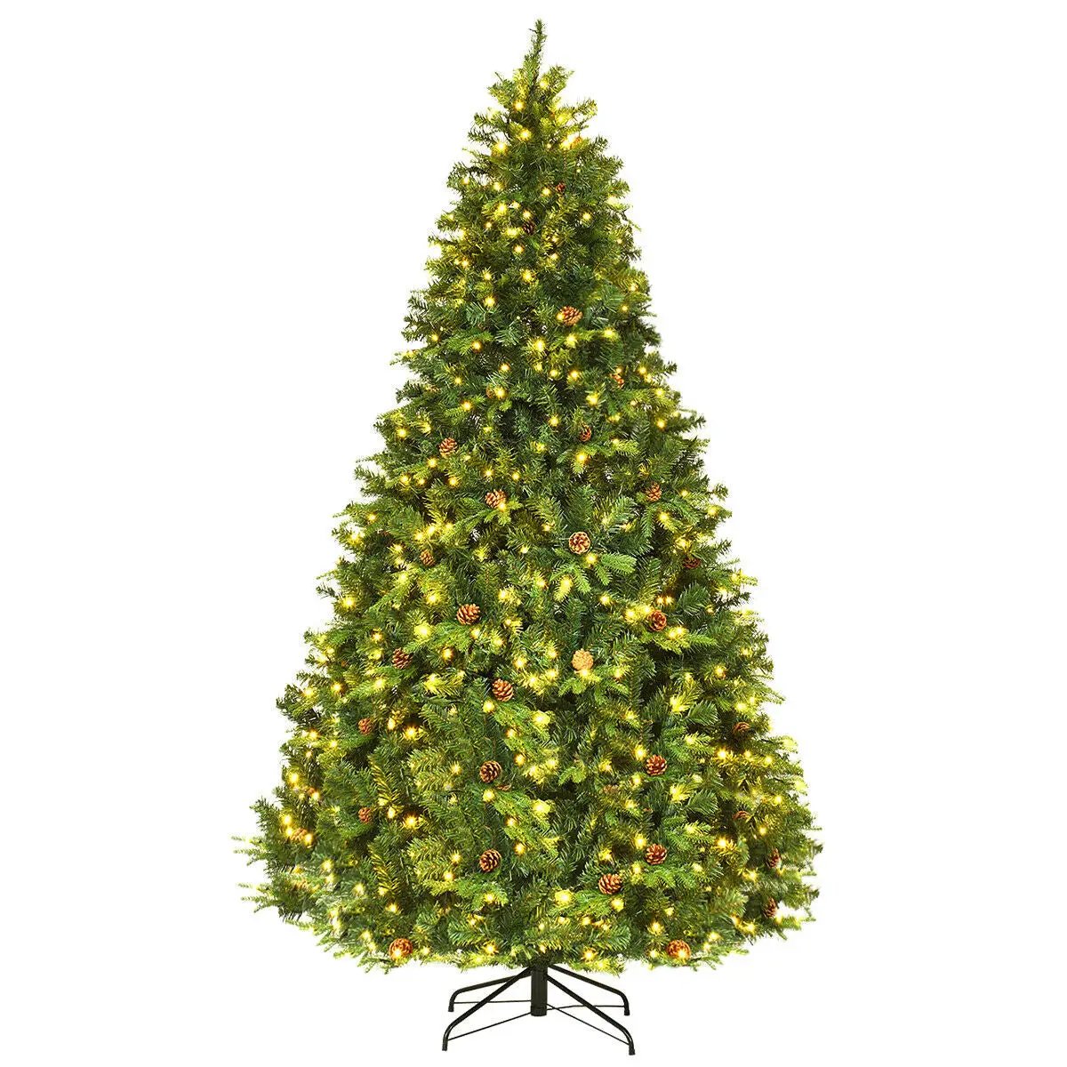 7.5 ft Artificial Christmas Tree with LED Lights and Pine Cones, photo 4 of 10