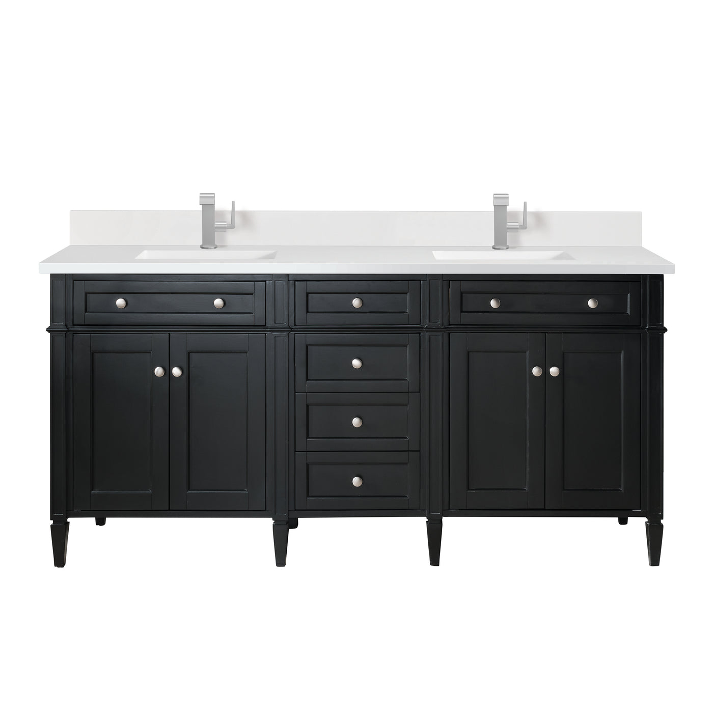 James Martin Brittany 72" Double Bathroom Vanity, Black Onyx, view 39