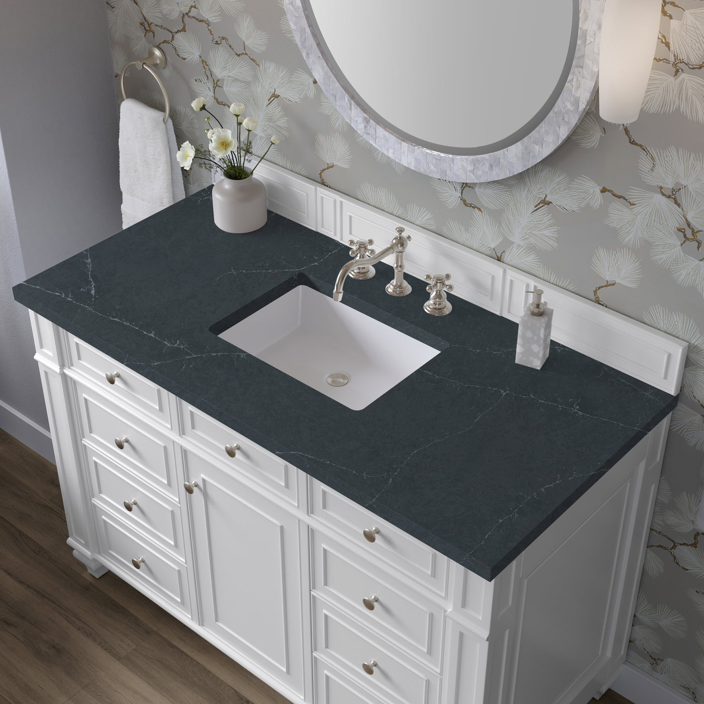 James Martin Bristol 48" Single Bathroom Vanity, Bright White, view 37