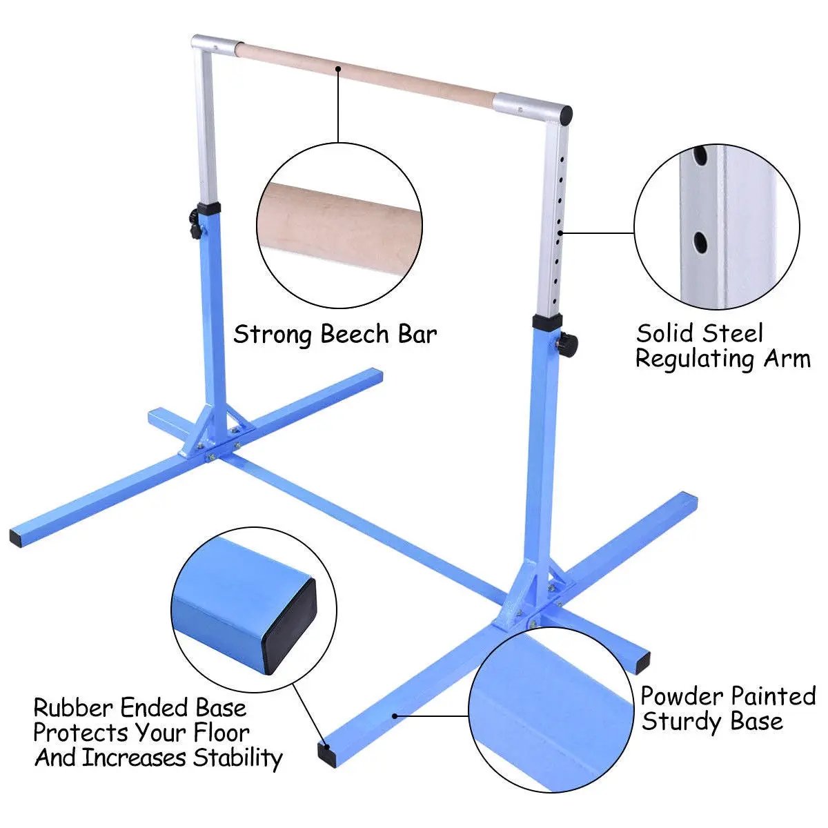 Adjustable Gymnastics Horizontal Bar for Kids, photo 5 of 10