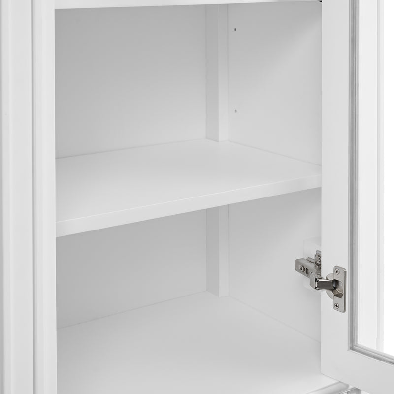 James Martin Brittany Linen Cabinet, Bright White, view 12