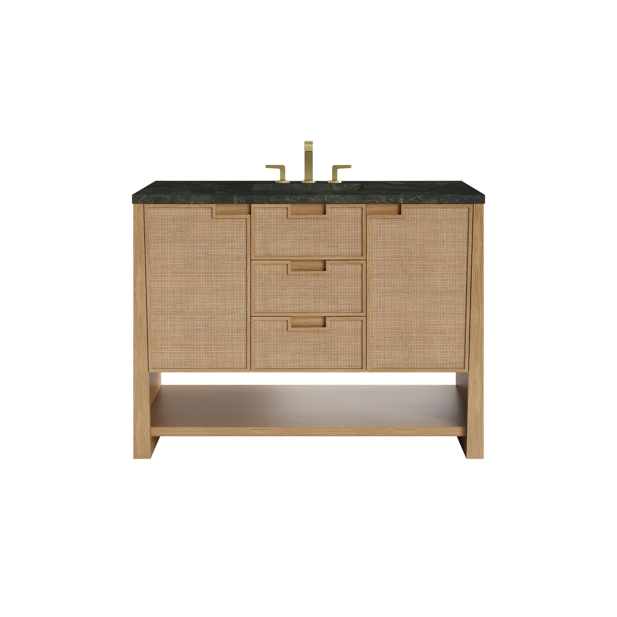 James Martin Solene 48" Single Bathroom Vanity, Seaside Oak with Phantome countertop