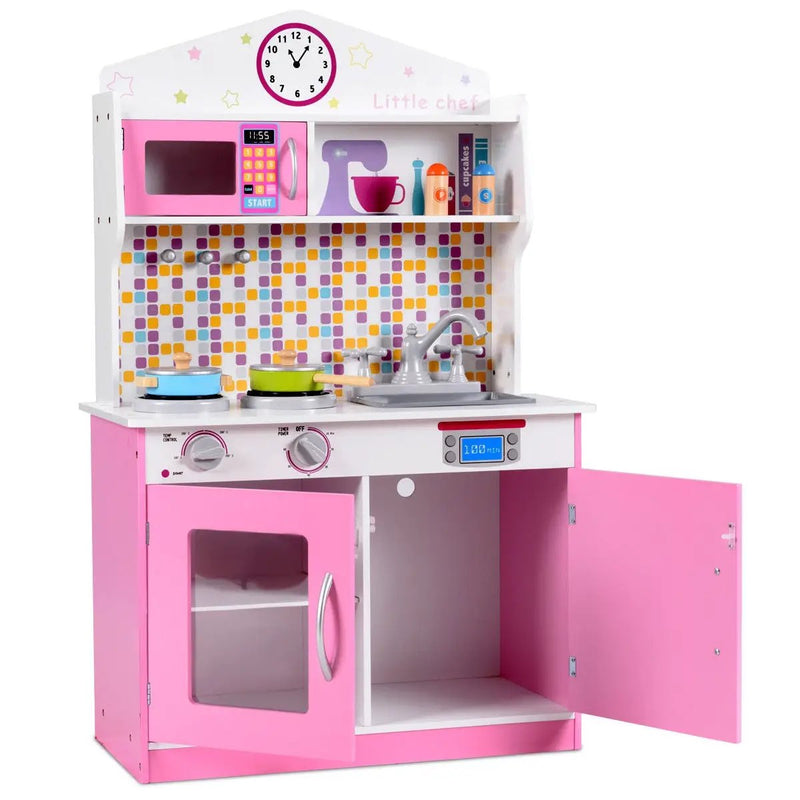 Kids Wooden Pretend Cooking Playset Cookware by DirectDeals