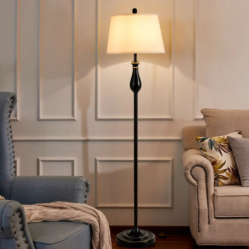 3 Pieces Brushed Nickel Lamp Set-Black by DirectDeals