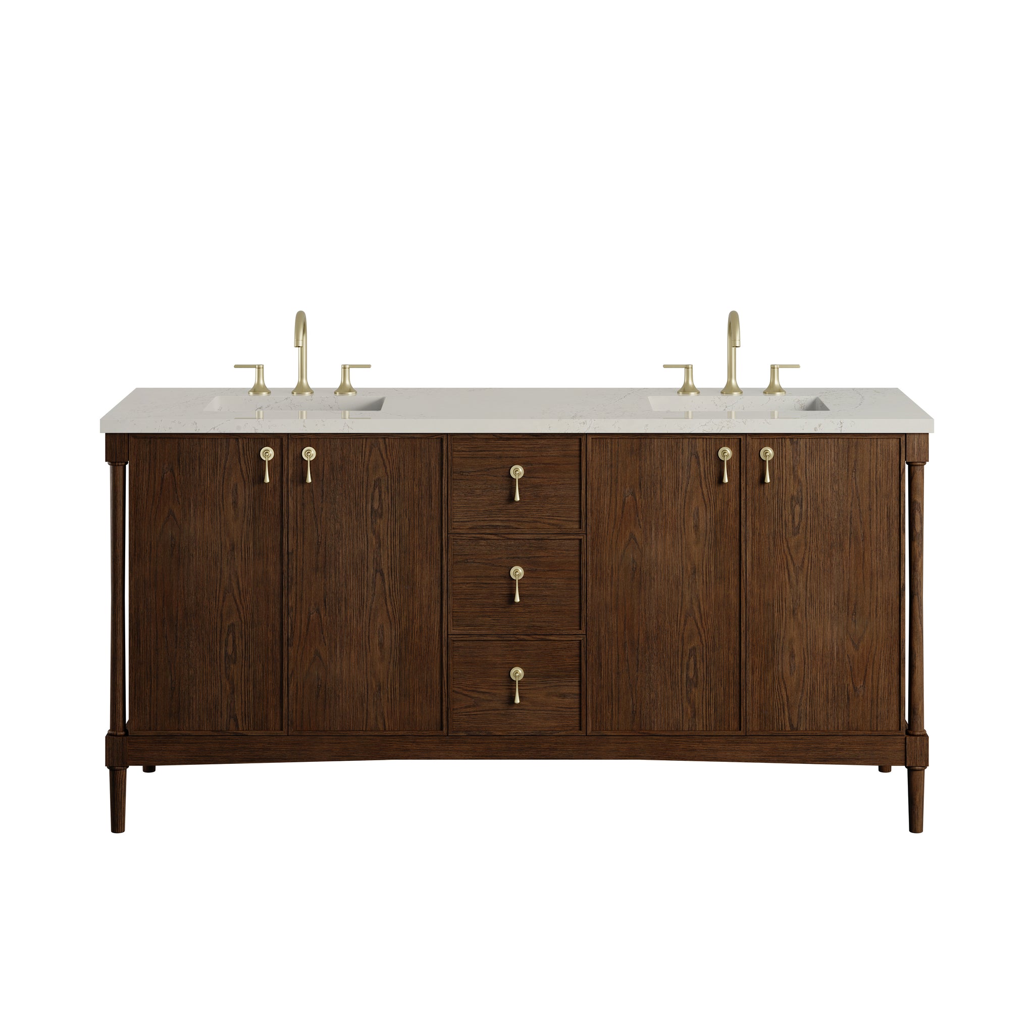James Martin Kinnsden 72" Double Bathroom Vanity, Sable Oak, view 39