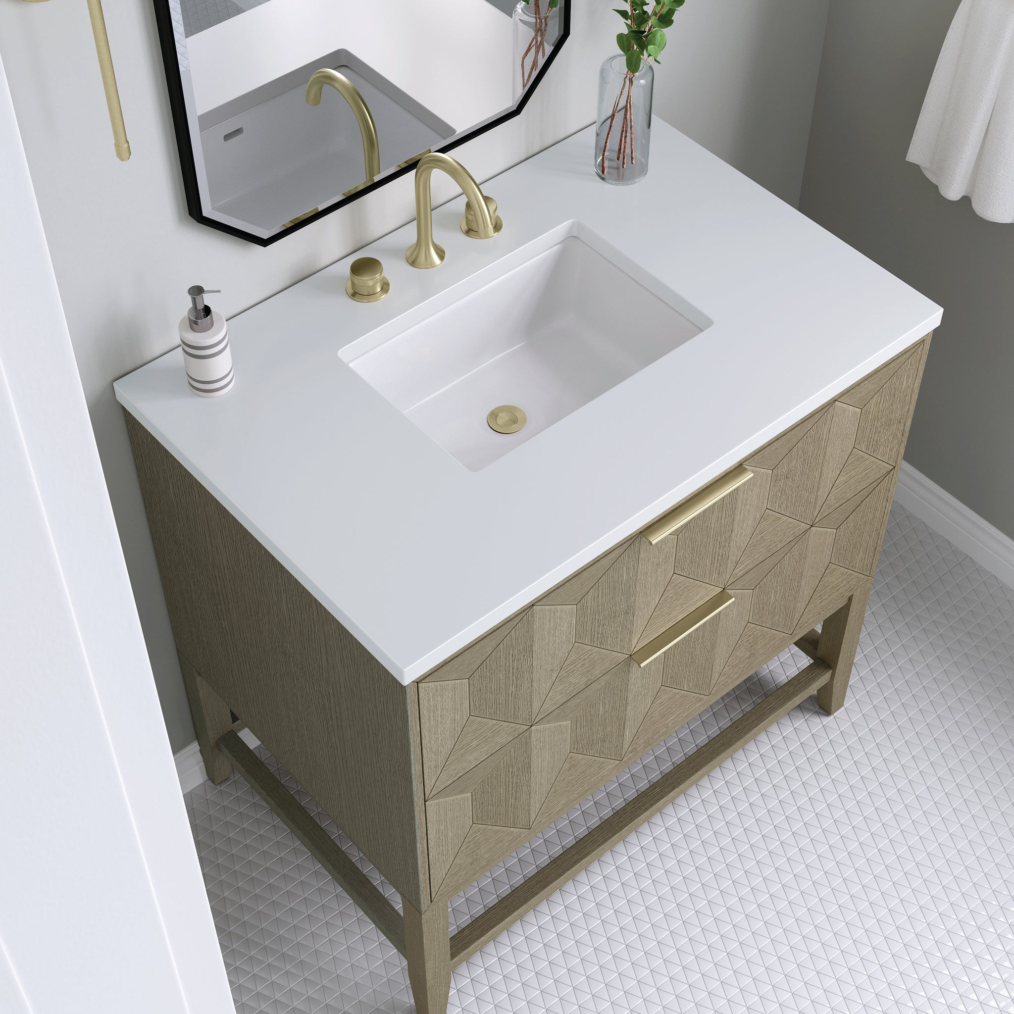 James Martin Emmeline 36" Single Bathroom Vanity, Pebble Oak, view 26