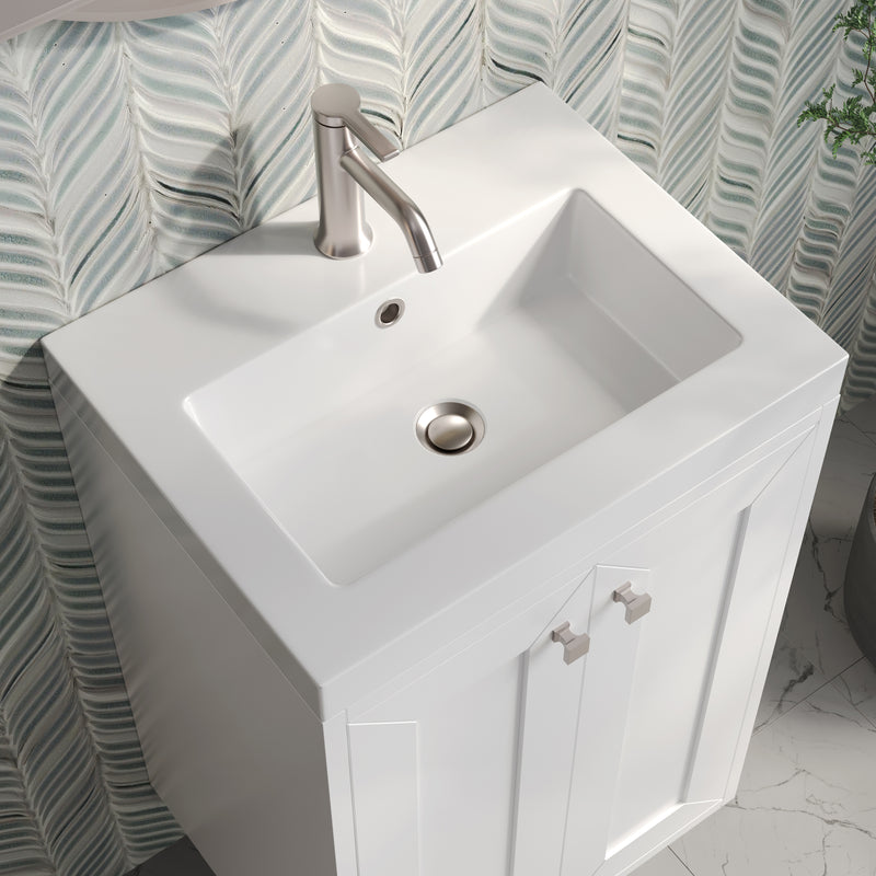 James Martin Chianti 20" Floating Single Bathroom Vanity, Glossy White, view 8