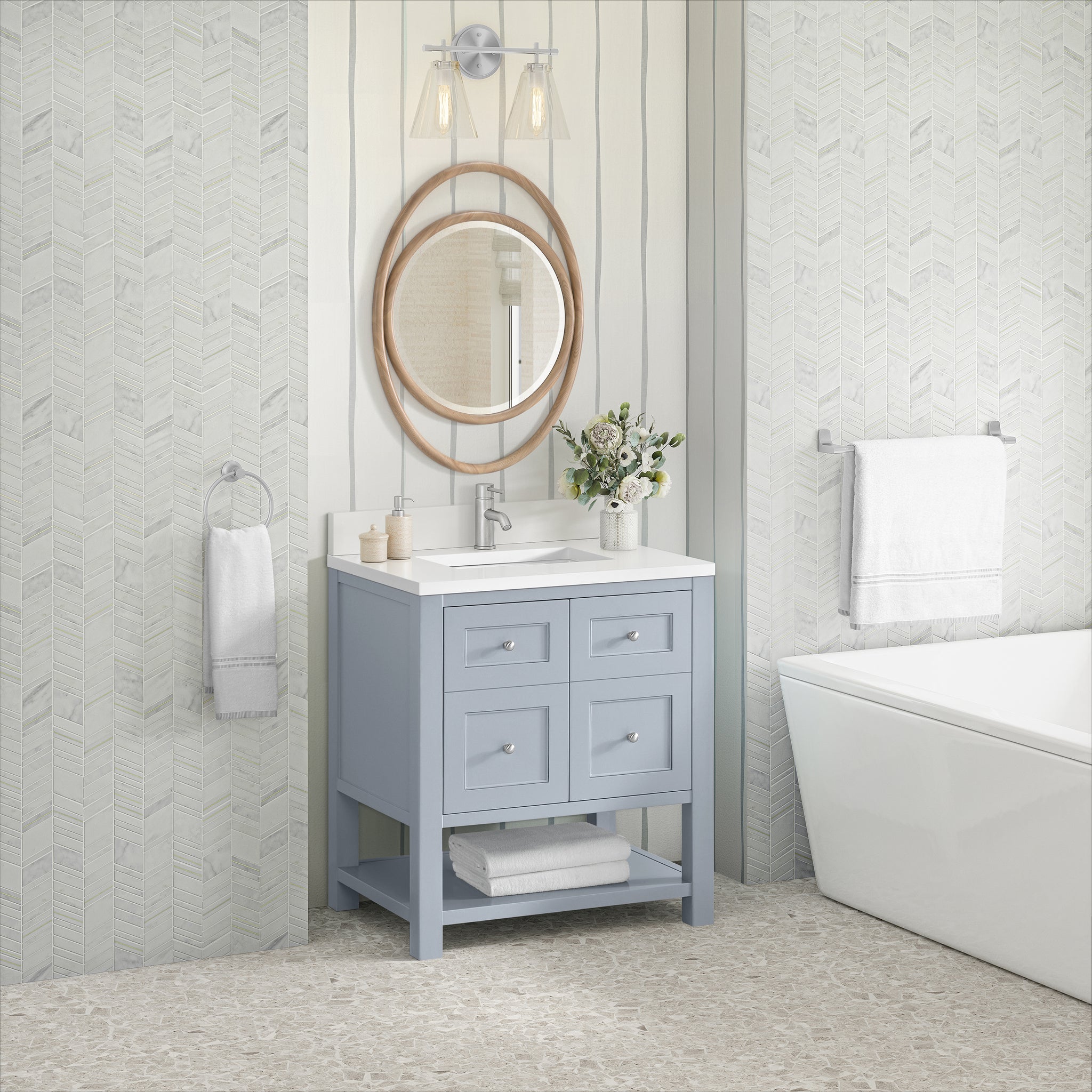 James Martin Breckenridge 30" Single Bathroom Vanity, Serenity Blue, view 34