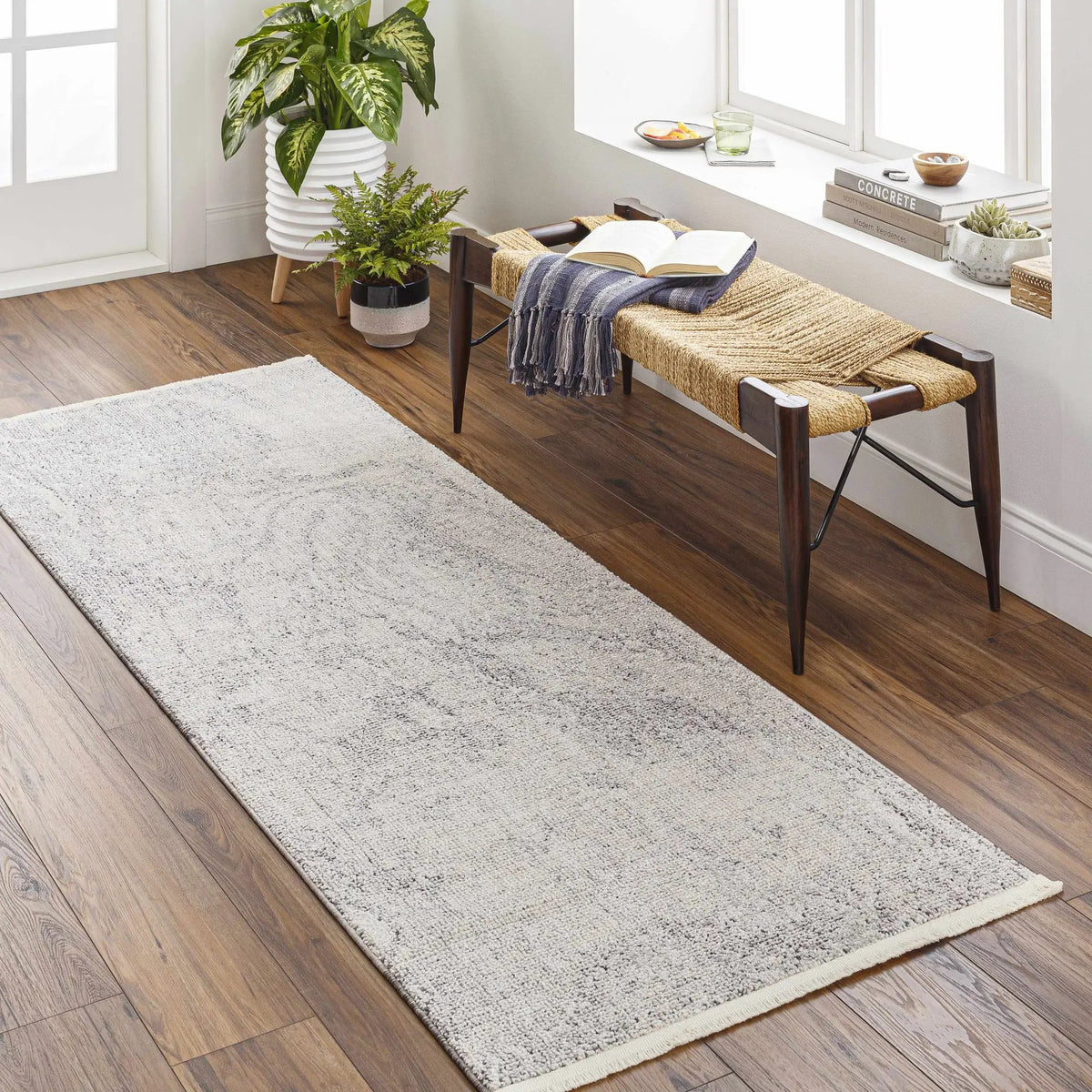 Rahm Ivory Marble Area Rug - Clearance, installed in a room 3