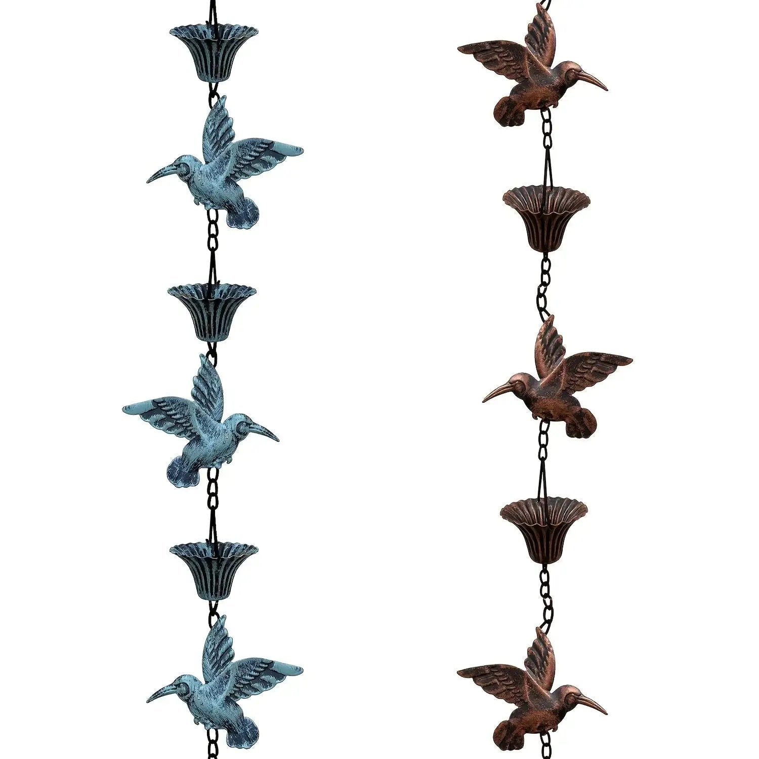 Rain Chain - Cascading Metal 8.53ft by House Of Avana
