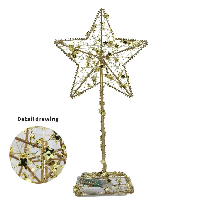Ramadan Decoration - Star-Studded Metal with LED Lights by House Of Avana