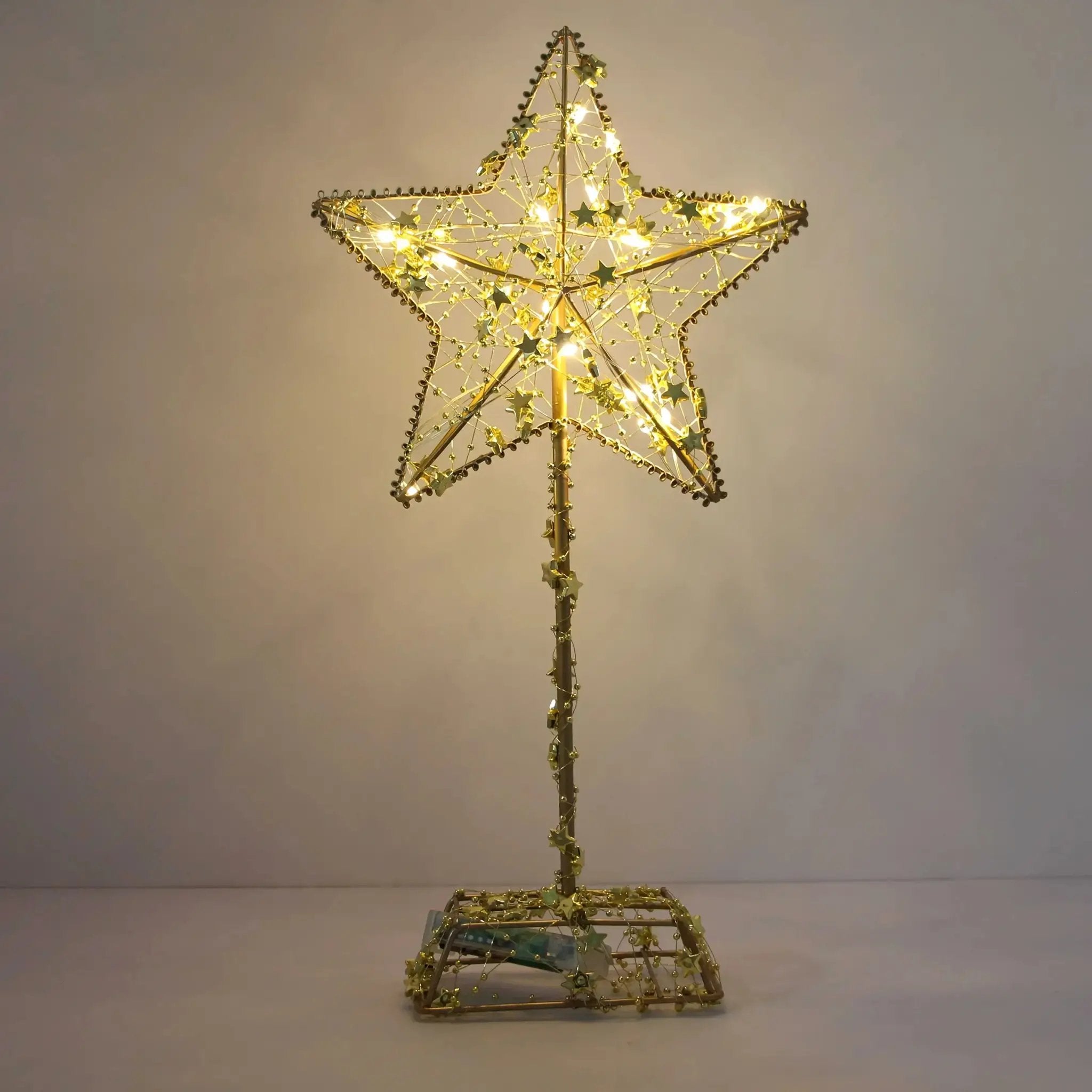 Ramadan Decoration - Star-Studded Metal with LED Lights by House Of Avana