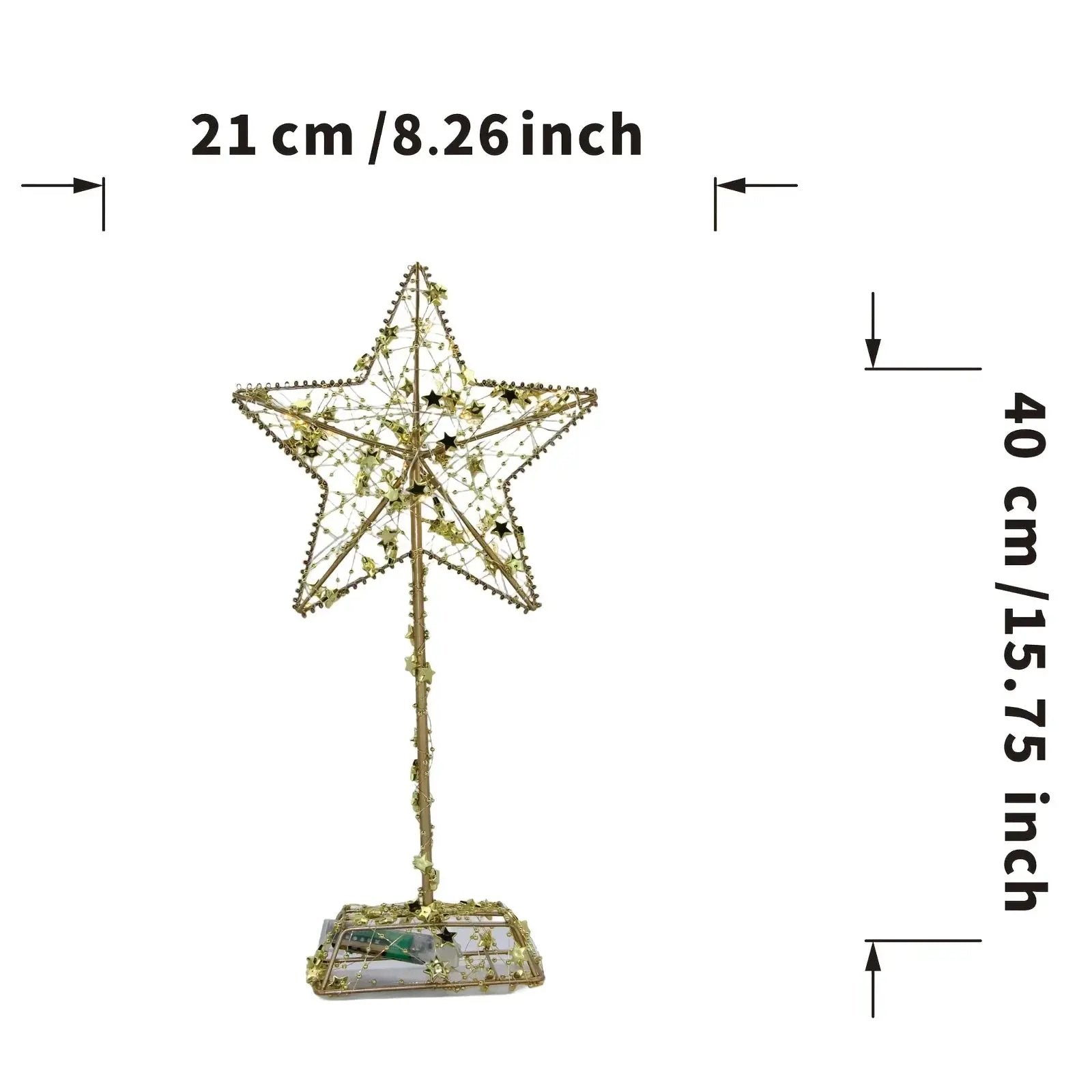Ramadan Decoration - Star-Studded Metal with LED Lights by House Of Avana