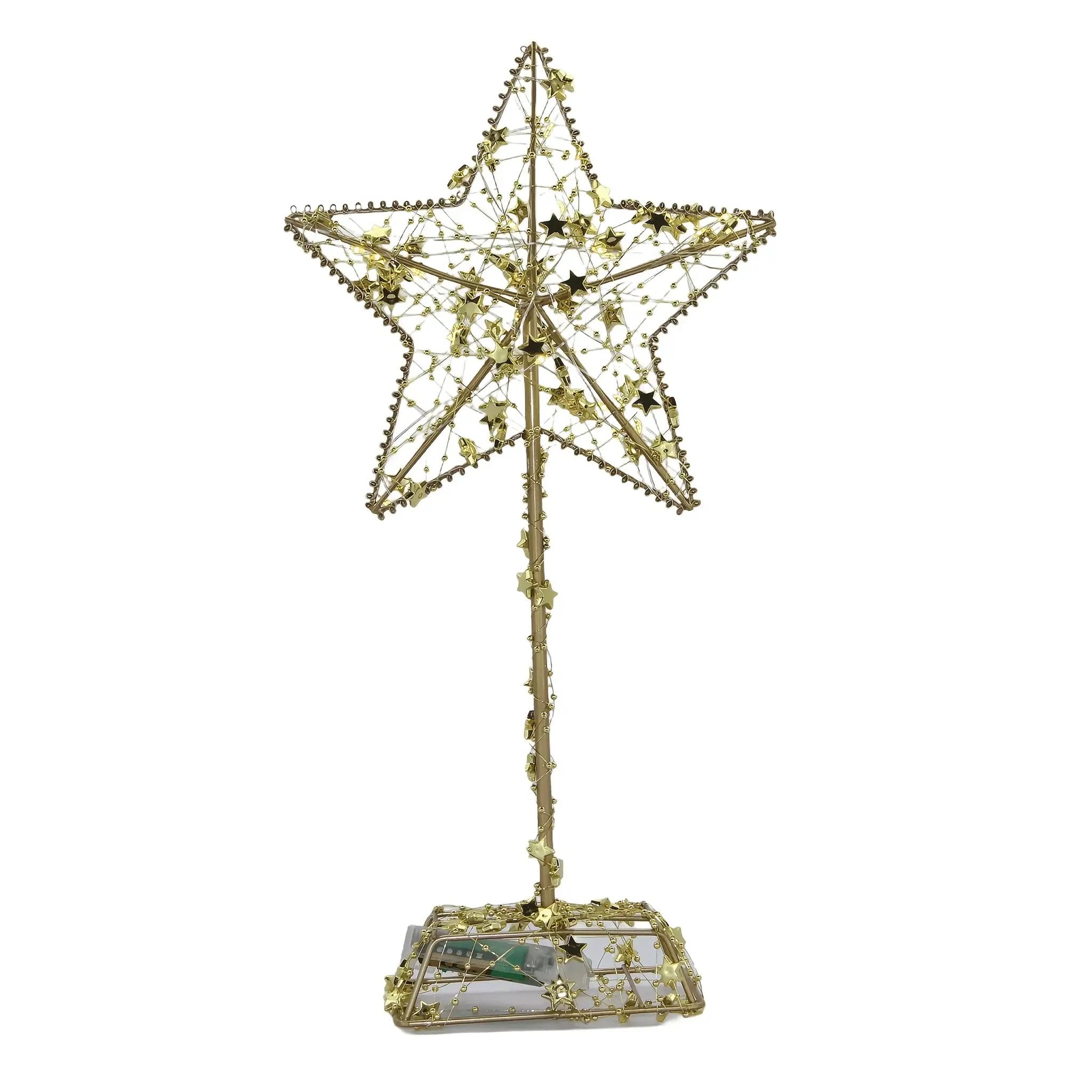 Ramadan Decoration - Star-Studded Metal with LED Lights by House Of Avana