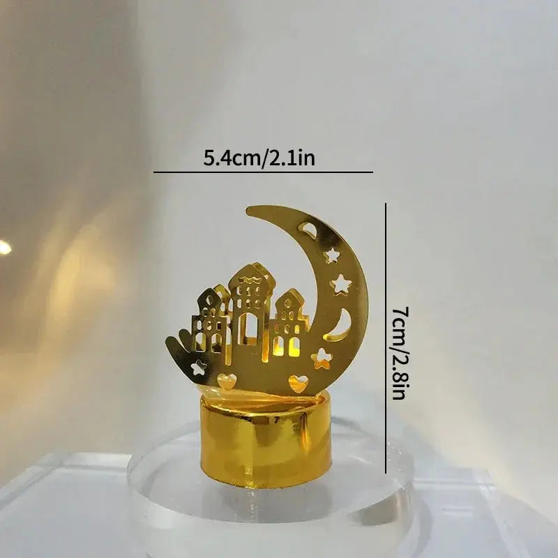 Ramadan Lamp - Star and Moon Ceramic Desk by House Of Avana