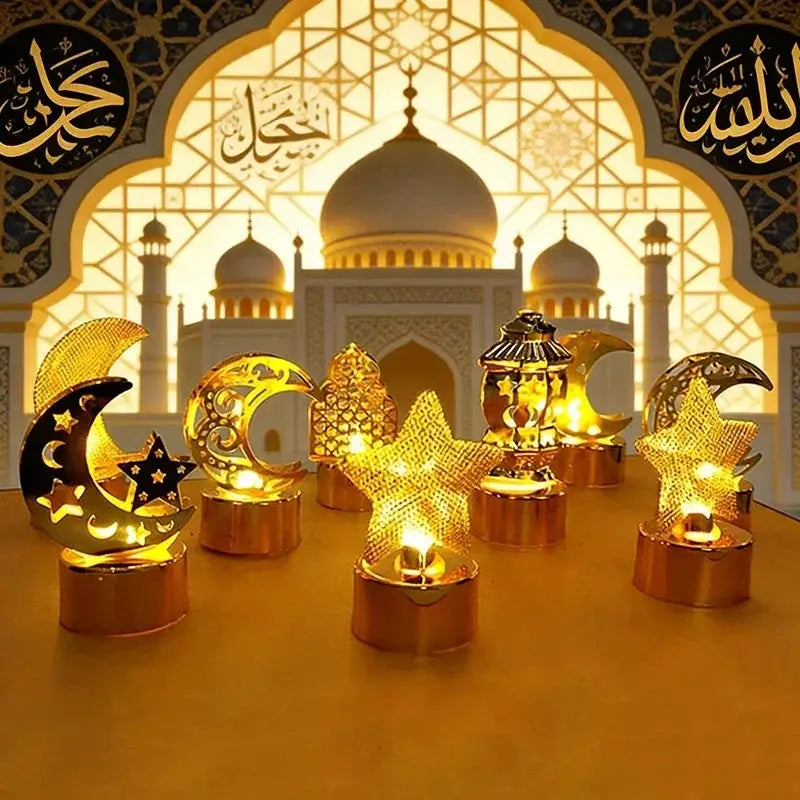Ramadan Lamp - Star and Moon Ceramic Desk by House Of Avana