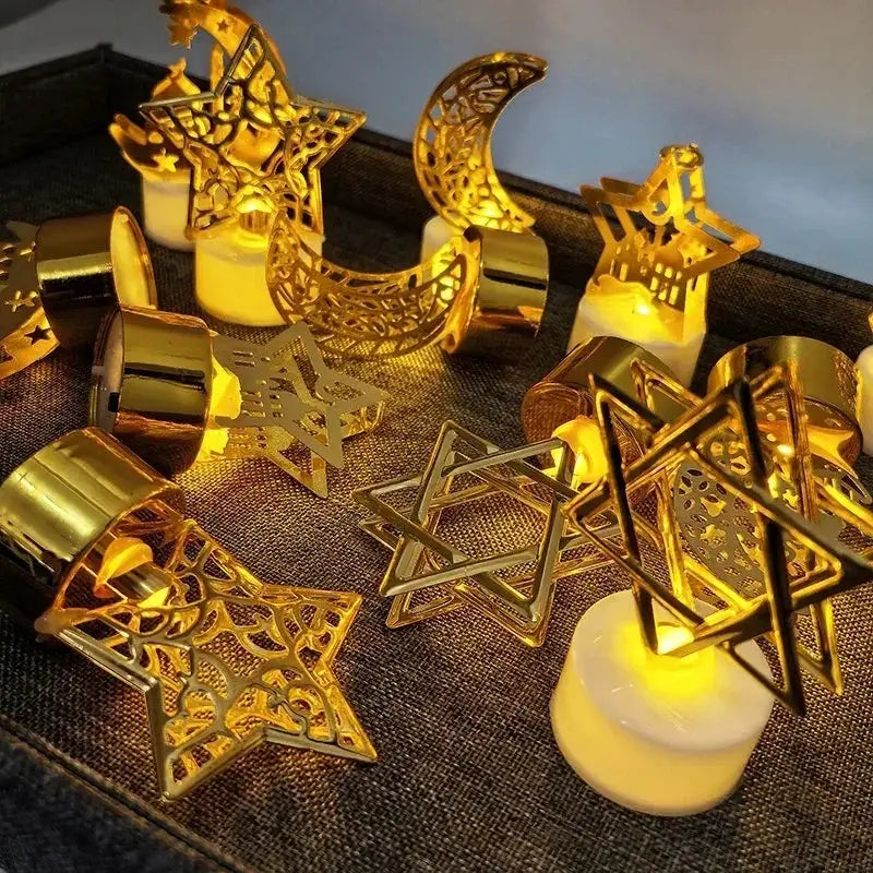 Ramadan Lamp - Star and Moon Ceramic Desk by House Of Avana