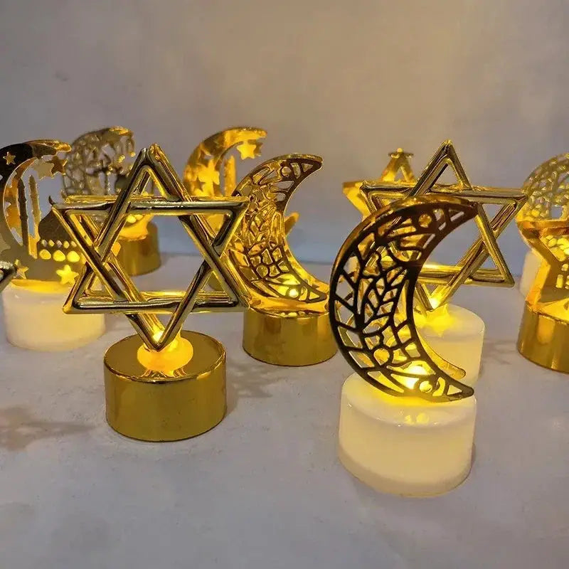 Ramadan Lamp - Star and Moon Ceramic Desk by House Of Avana