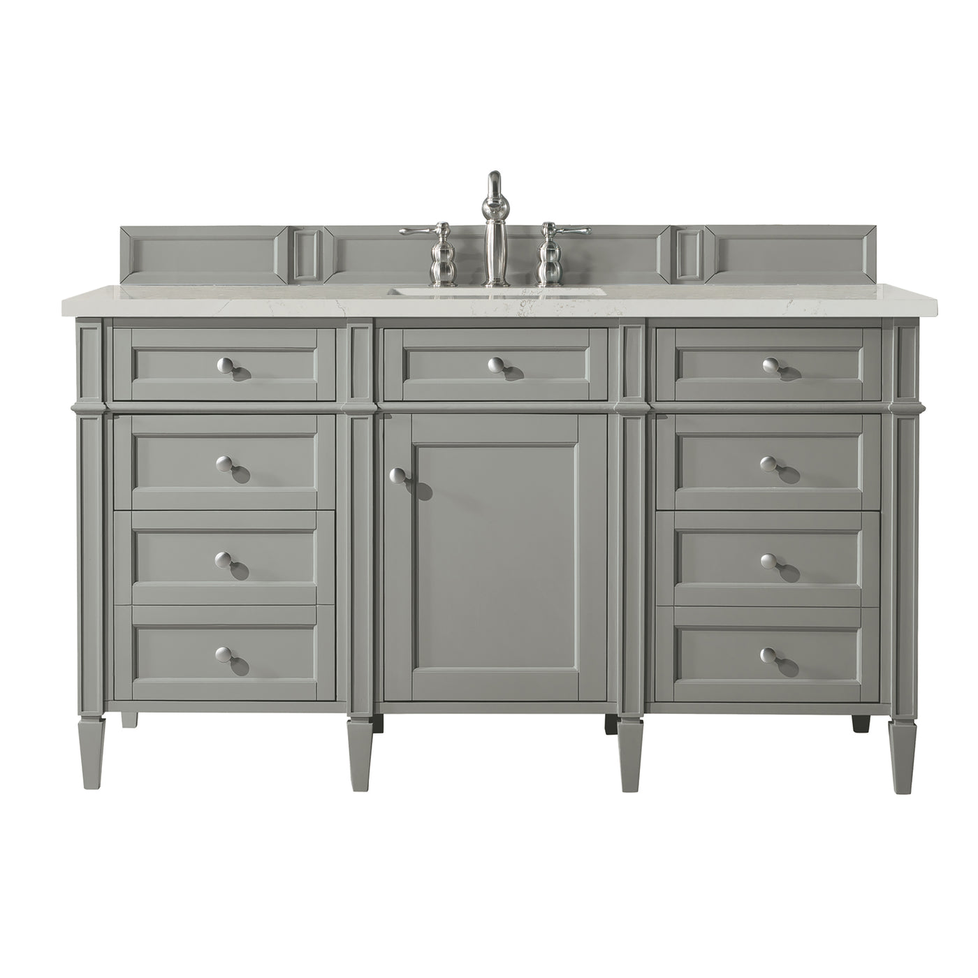 James Martin Brittany 60" Single Bathroom Vanity, Urban Gray with Siberian (FreePower) countertop