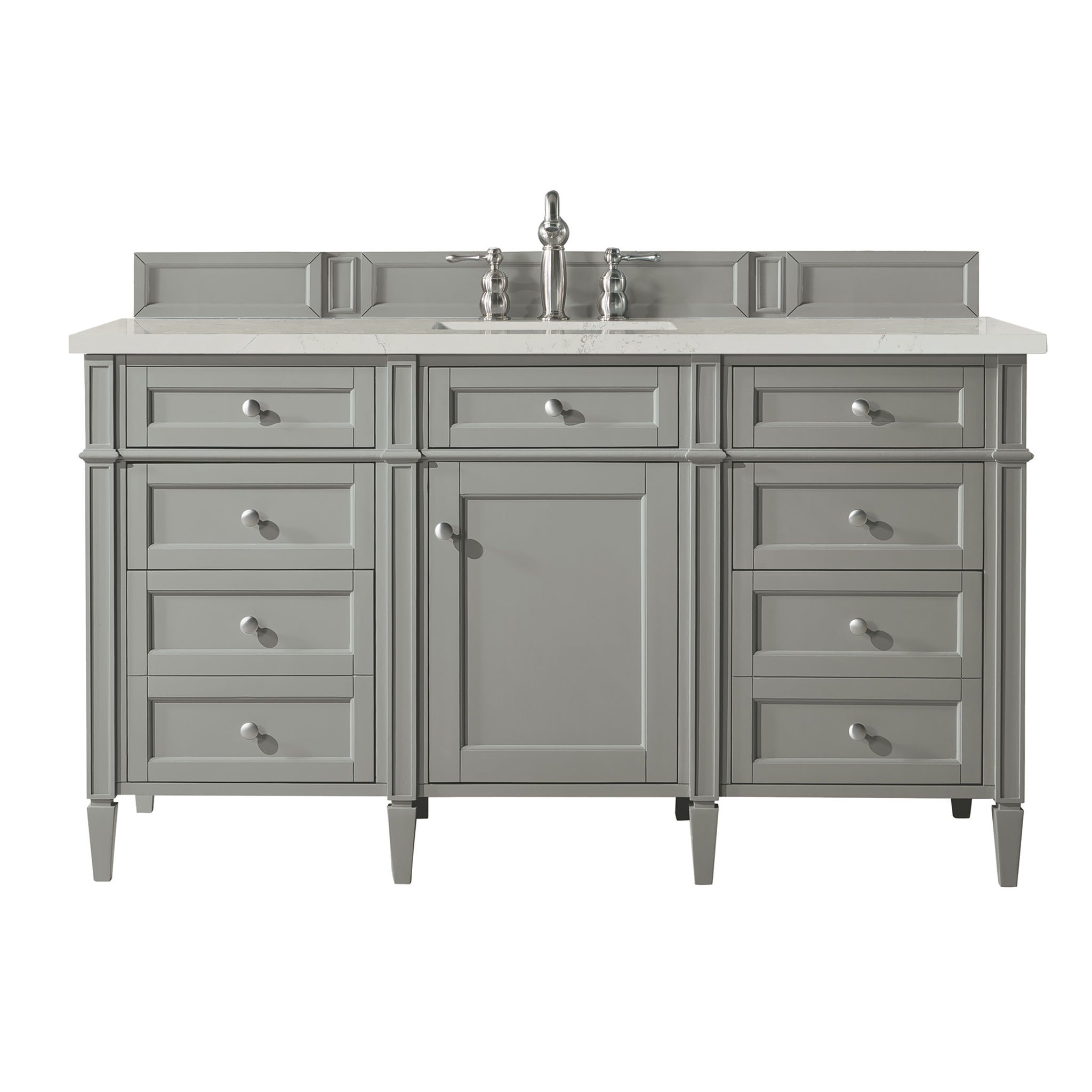 James Martin Brittany 60" Single Bathroom Vanity, Urban Gray with Siberian (FreePower) countertop