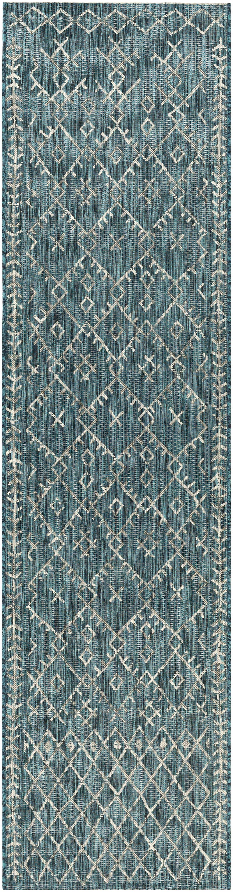 Maunawili Aqua Nordic Outdoor Rug by Boutique Rugs