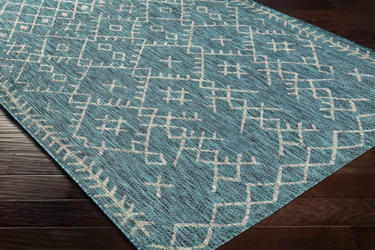 Maunawili Aqua Nordic Outdoor Rug, photo 10 of 15