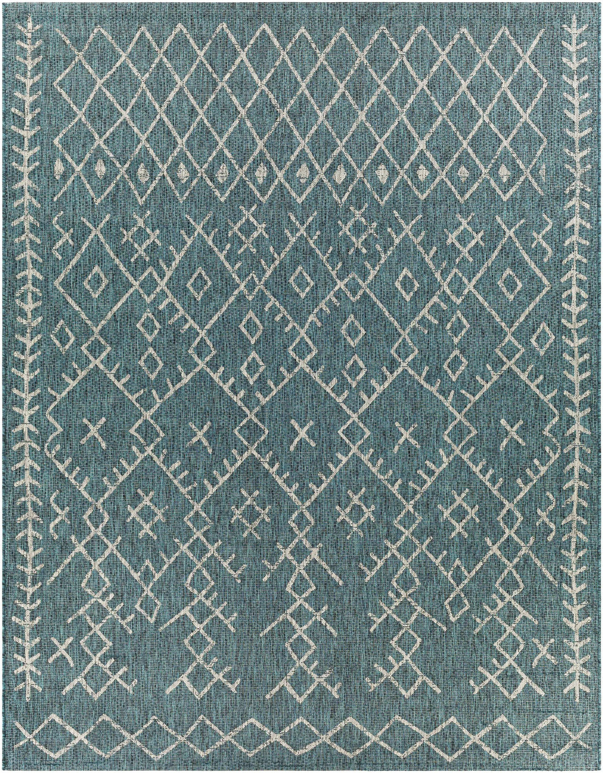 Maunawili Aqua Nordic Outdoor Rug