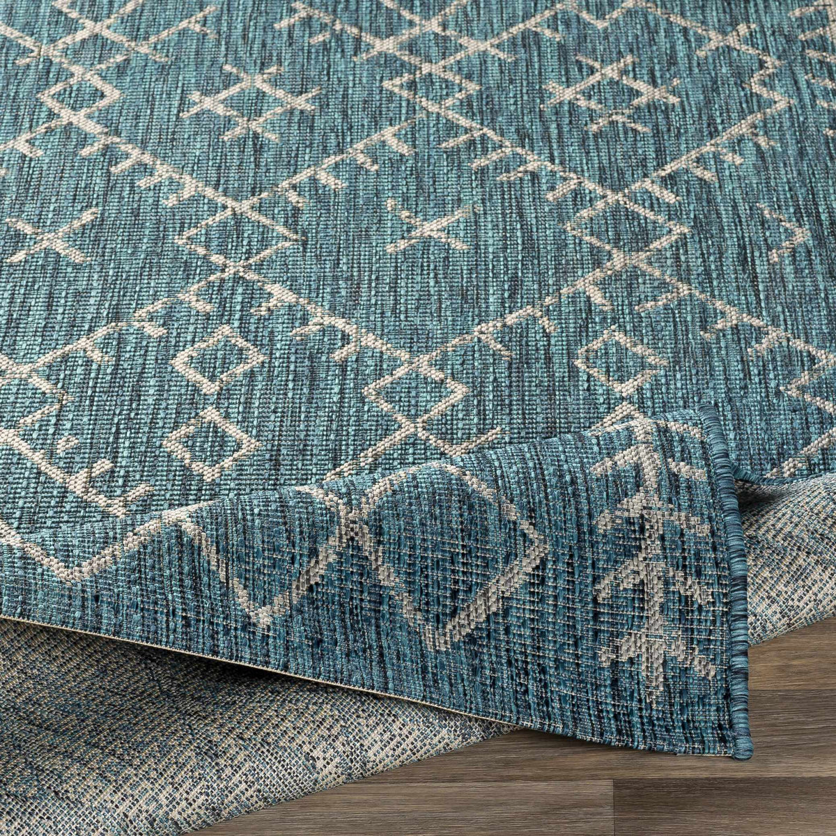 Maunawili Aqua Nordic Outdoor Rug, photo 9 of 15