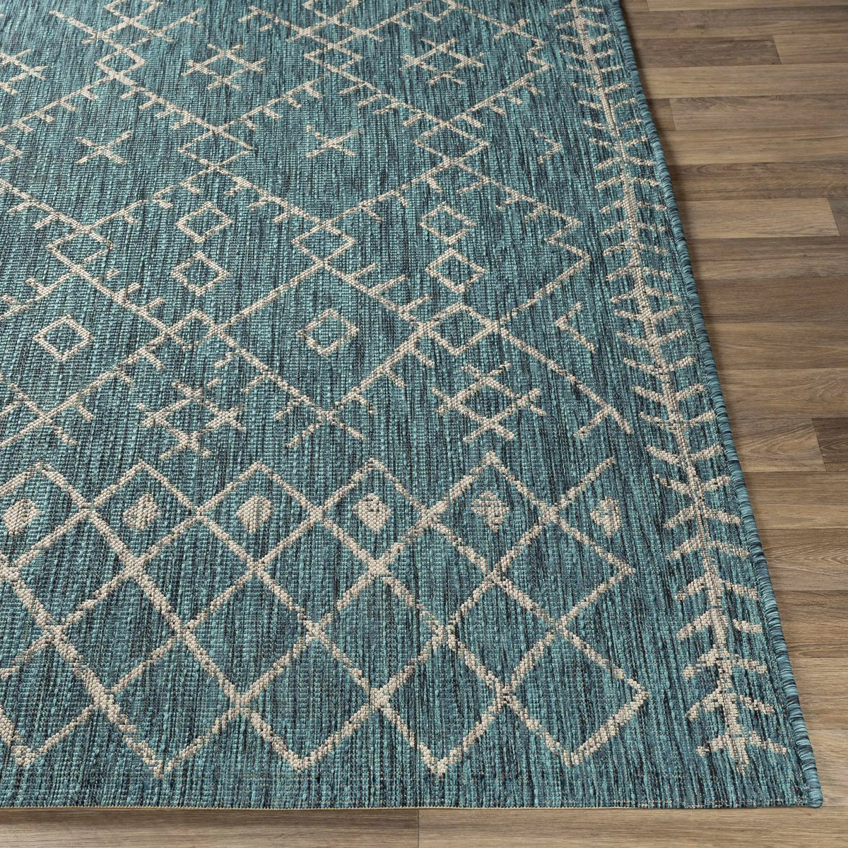 Maunawili Aqua Nordic Outdoor Rug, photo 11 of 15