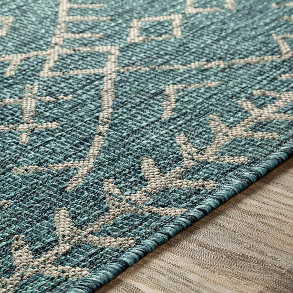 Maunawili Aqua Nordic Outdoor Rug, photo 8 of 15