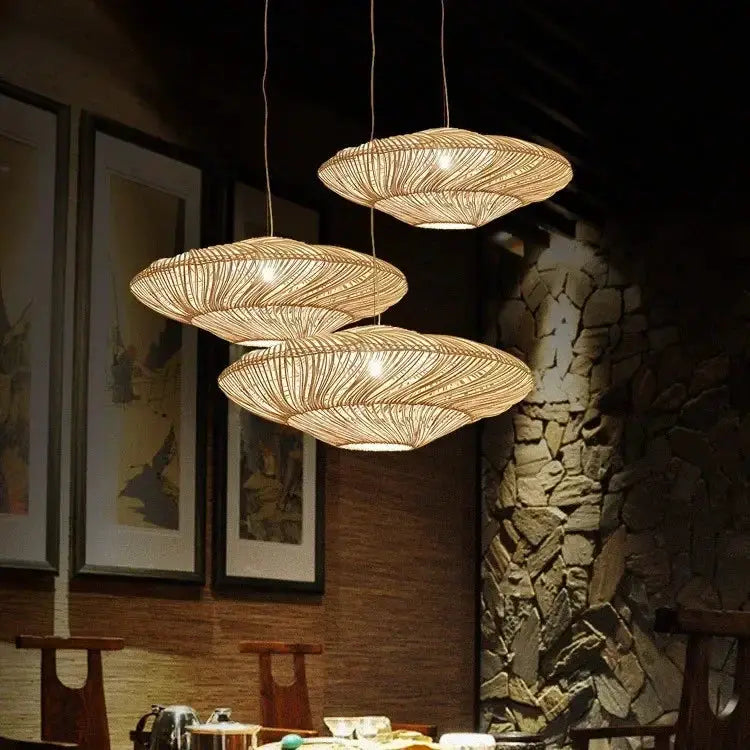 Rattan Chandelier Large by House Of Avana