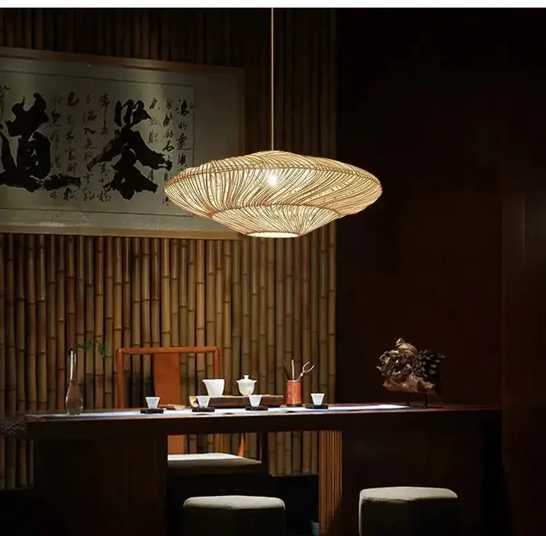 Rattan Chandelier Large by House Of Avana