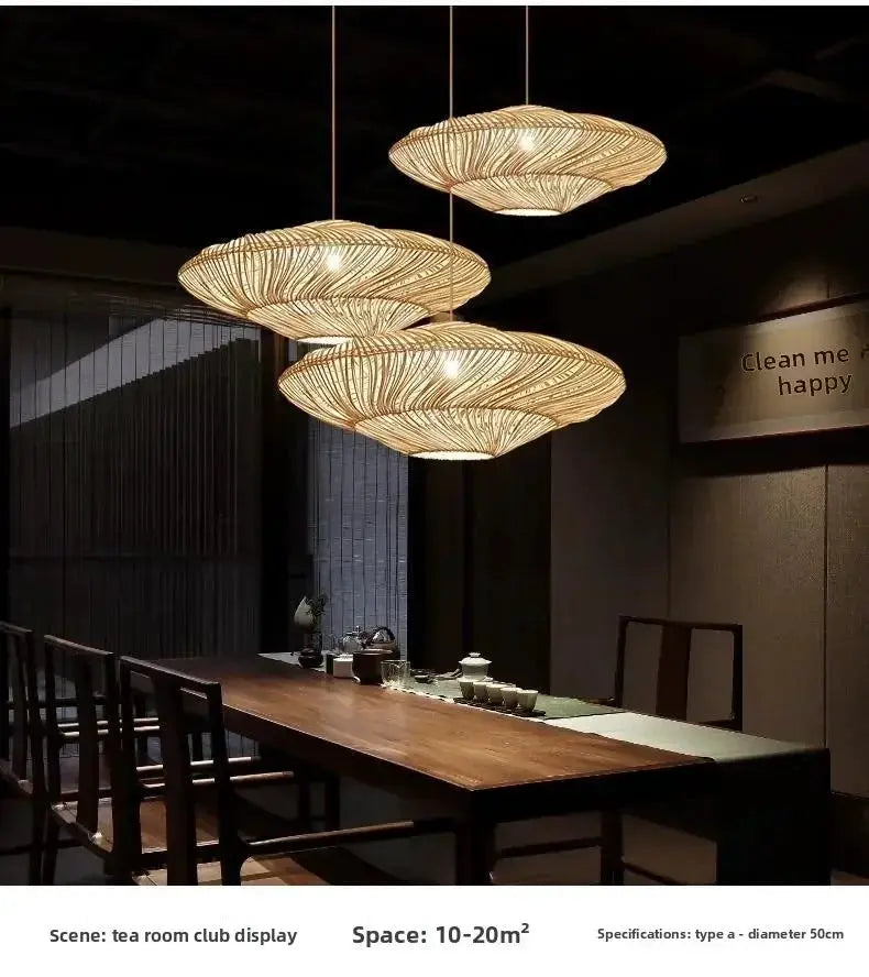 Rattan Chandelier Large by House Of Avana