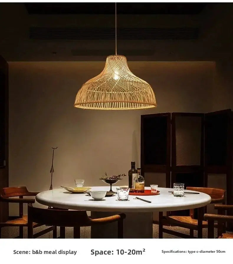 Rattan Chandelier Large by House Of Avana