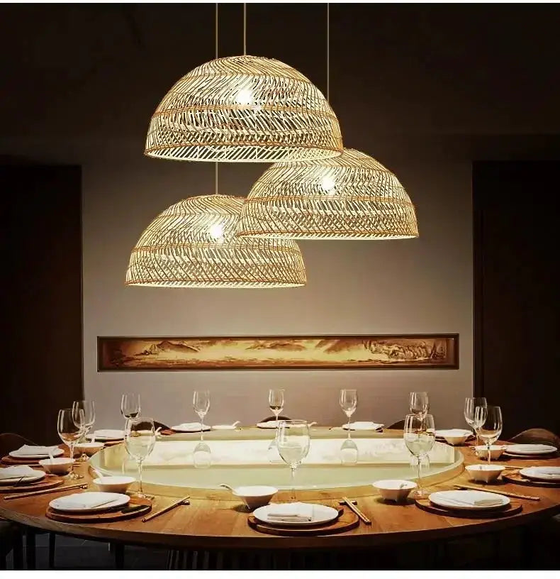 Rattan Chandelier Large by House Of Avana